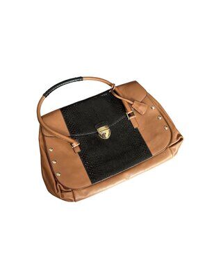 Trussardi Rider Bag in Brown With Black Snakeskin